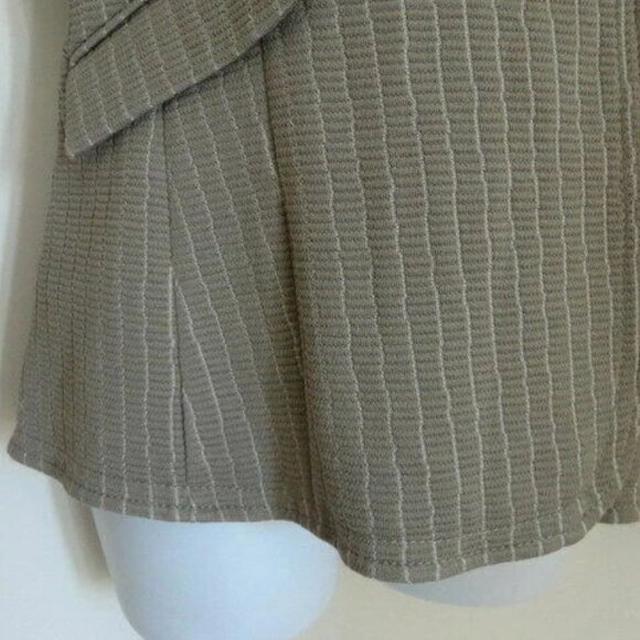 NWT GIORGIO ARMANI Taupe Cotton Jacquard Jersey 2 Button Jacket 12 - Picture 4 of 8